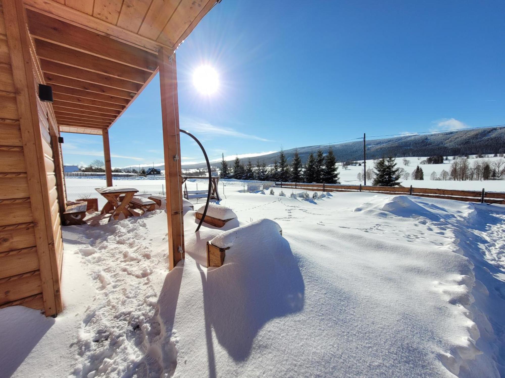 Osada Orlica Klimatyczne Domki Z Widokiem Na Gory I Termalnym Spa Sauna Jacuzzi 4 Km Od Zieleniec Ski Arena Lasowka Екстериор снимка